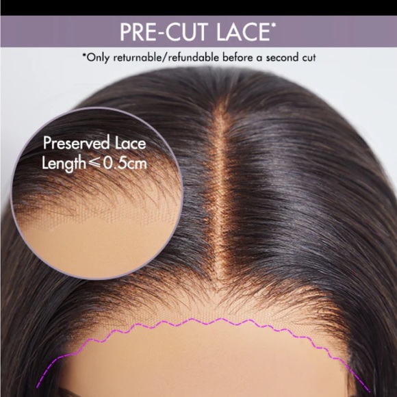 Luv Me Natural Curly Pre Cut Lace Wig - Black - Picture 4 of 5